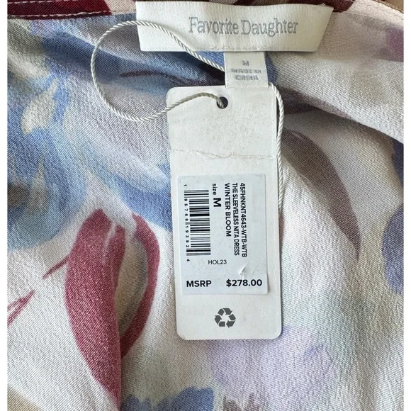 Favorite Daughter The Nita Floral Sleeveless Blouson Pleated V neck Maxi Dress